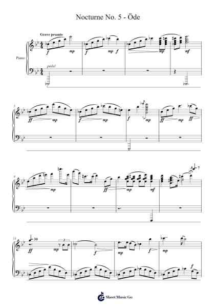 Nocturne No. 5 - Öde Sheet Music by Bryant Padron-Arr.Reedthey Zeway