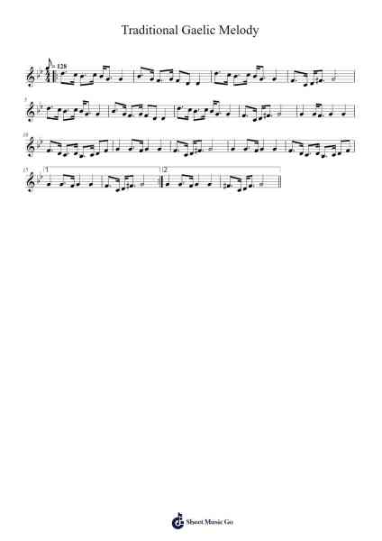 Traditional Gaelic Melody Sheet Music by undefined-Arr.Hulking Chilmund
