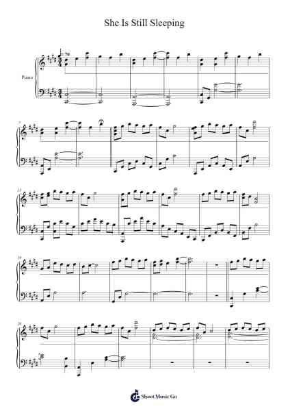 She Is Still Sleeping Sheet Music by undefined-Arr.Borgtle