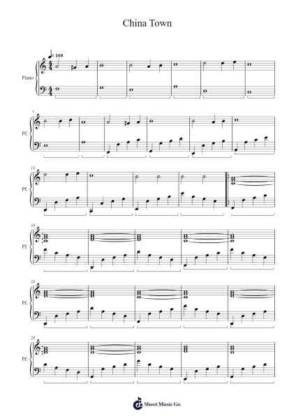 China Town Sheet Music by Caparezza-Arr.Nanholt Walkchi