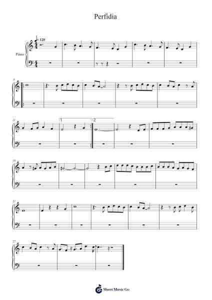 Perfidia Sheet Music by undefined-Arr.Kingsmiah Burnekyle