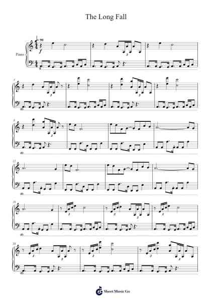 The Long Fall Sheet Music by Alec Holowka-Arr.Dowar Warford