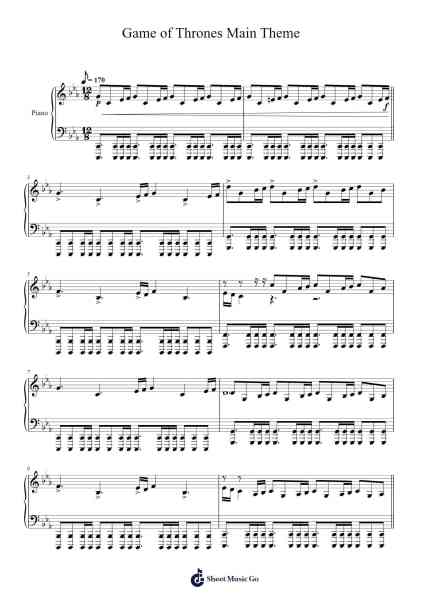 Game of Thrones Main Theme Sheet Music by Ramin Djawadi-Arr.Jofield
