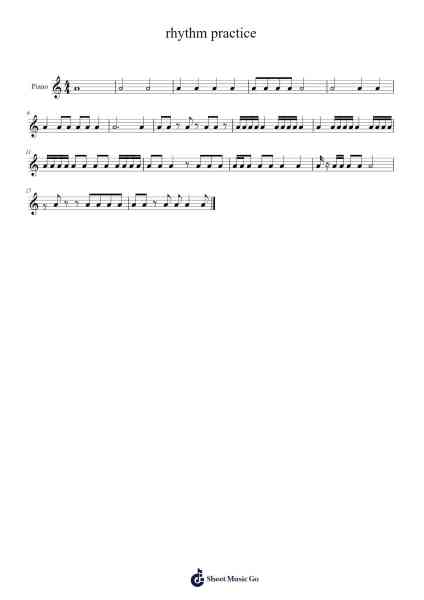 rhythm practice Sheet Music by Madison Buchinski-Arr.Hodgham Bobbright