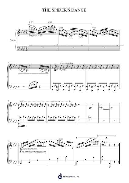 The Spider's Dance โน้ตเพลงโดย C.C. Converse-Arr.Fmar Geearl