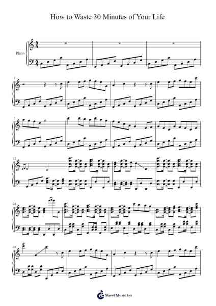 How to Waste 30 Minutes of Your Life Sheet Music by May Garvey-Arr.Campnah