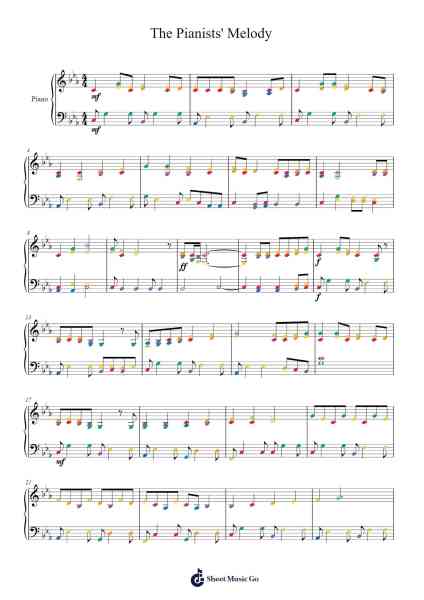 The Pianists' Melody Sheet Music by Nico Fusco-Arr.Maltzster Colcott