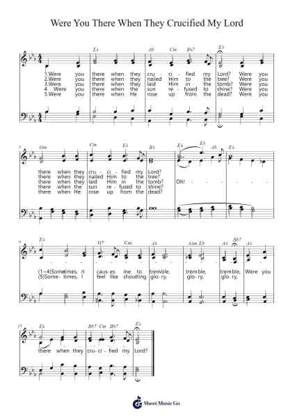 Were You There When They Crucified My Lord Sheet Music by undefined-Arr.Jofield