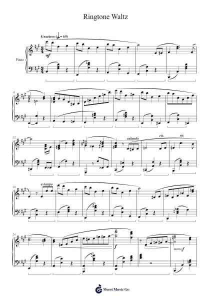 Ringtone Waltz Sheet Music by Marc-André Hamelin-Arr.Wordcox Maxjack