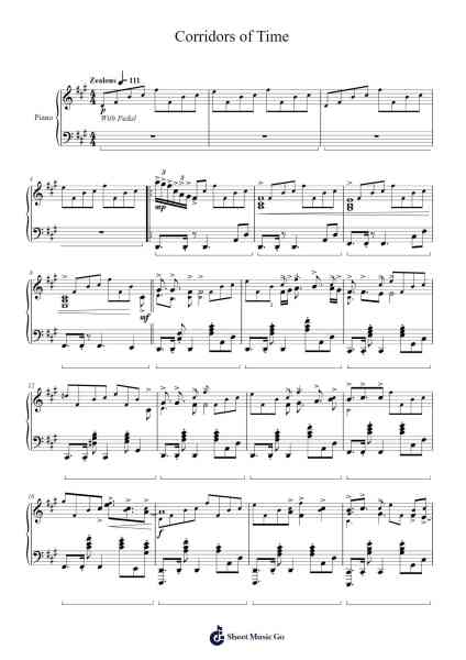 Corridors of Time Sheet Music by Yasunori Mitsuda-Arr.Hewkay Brewstience