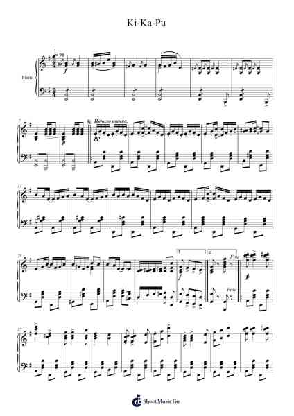 Ki-Ka-Pu Sheet Music by undefined-Arr.Priney Grelen