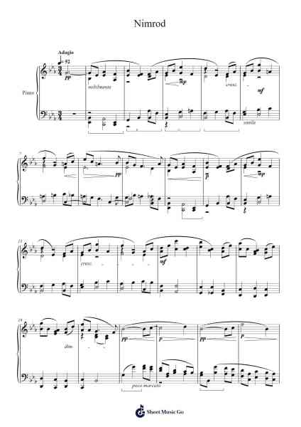 Nimrod from Enigma Variations, Op. 36 Sheet Music by Edward Elgar-Arr.Rooven