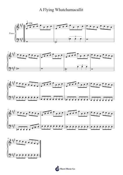 A Flying Whatchamacallit Sheet Music by undefined-Arr.Stilwald Mollswift