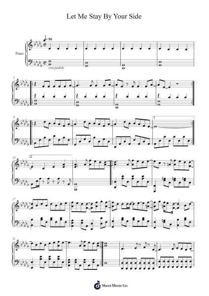 Let Me Stay By Your Side Sheet Music by LuHan-Arr.Fowpher