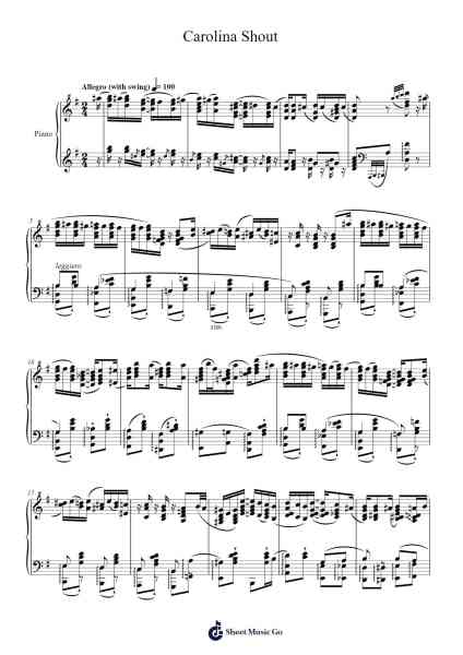 Carolina Shout Sheet Music by James Price Johnson-Arr.Hodgham Bobbright