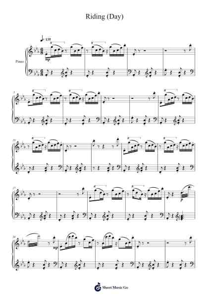 Riding (Day) - The Legend of Zelda: Breath of the Wild Sheet Music by Manaka Kataoka-Arr.Thaga Emsia