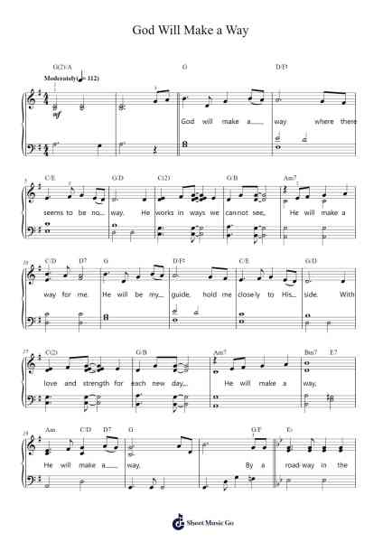 God Will Make a Way Sheet Music by Don Moen-Arr.Tifstal Noelvogt