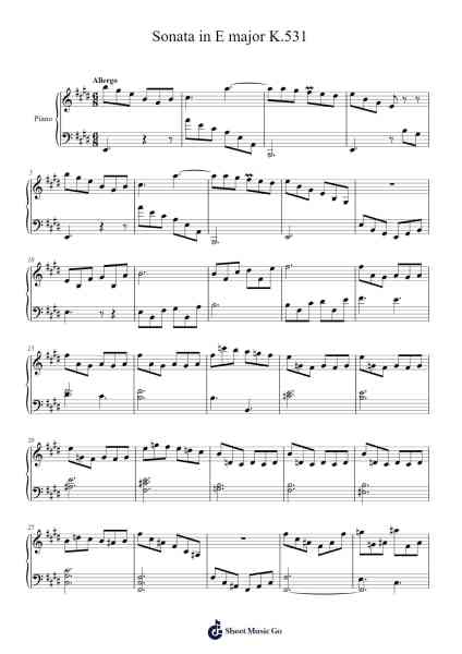 Sonata in E major K.531 Sheet Music by Domenico Scarlatti-Arr.Wheenan
