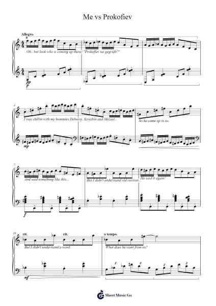 Me vs Prokofiev (a epic stupid story) Sheet Music by undefined-Arr.Gorale Wattia