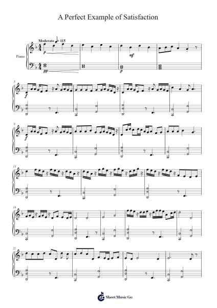 A Perfect Example of Satisfaction Sheet Music by Geofgreg Poelian-Arr.Temky Pisoll