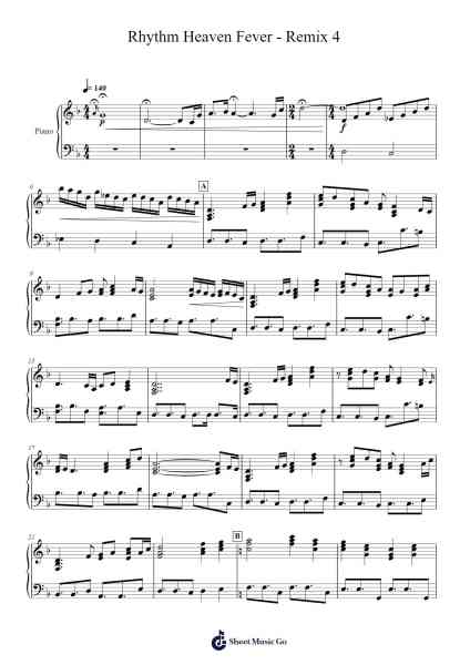 Rhythm Heaven Fever - Remix 4 Sheet Music by Tsunku♂-Arr.Pebar Hawgie