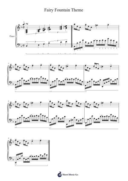 Fairy Fountain Theme Sheet Music by Koji Kondo-Arr.Latckens