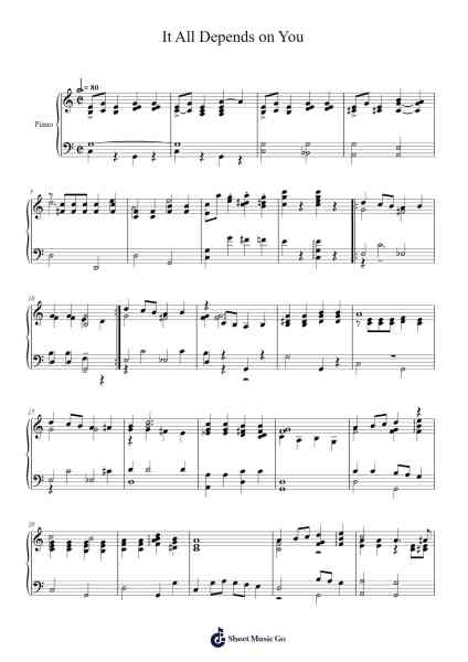 It All Depends on You Sheet Music by B.G. De Sylva-Arr.Nelrist Hornrias