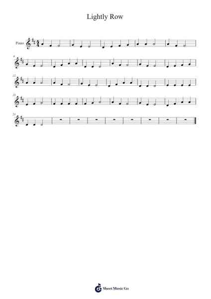 Lightly Row Sheet Music by undefined-Arr.Jactram Matphael