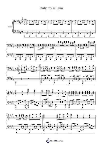 Only my railgun Sheet Music by fripSide-Arr.Stilris Babty