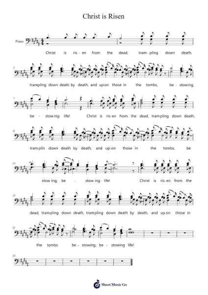 Christ is Risen Sheet Music by undefined-Arr.Urrite