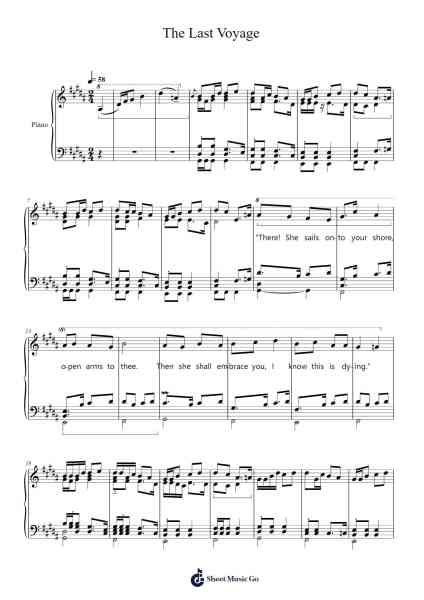 The Last Voyage Sheet Music by Dwighttroy Winfred-Arr.Blandel
