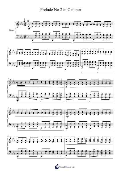 Prelude No 2 in C minor Sheet Music by Jesdan-Arr.Trollstal
