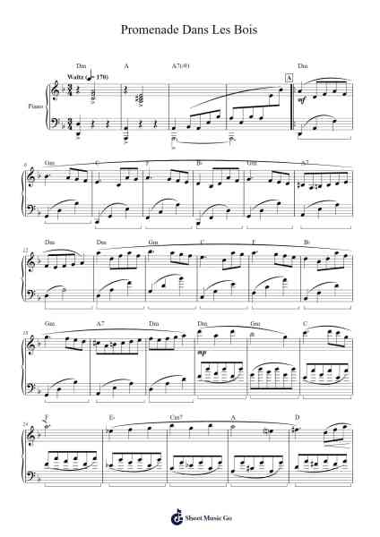 Promenade Dans Les Bois Sheet Music by Paul de Senneville/Oliver Toussaint-Arr.Kingsgust