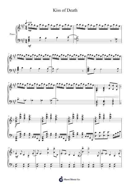 Kiss of Death Sheet Music by Luke Liu-Arr.Trollfax