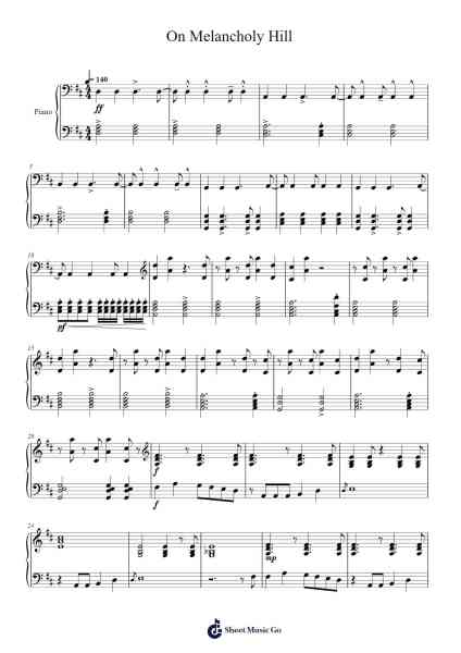 On Melancholy Hill Sheet Music by undefined-Arr.Kirkjoel