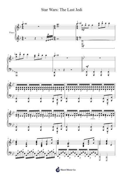 Star Wars: The Last Jedi Sheet Music by John Williams-Arr.Alsriah