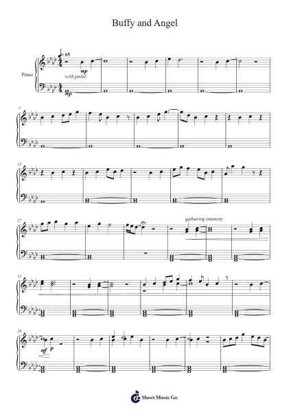 Buffy and Angel Sheet Music by Varell Joycereed-Arr.Joshjean