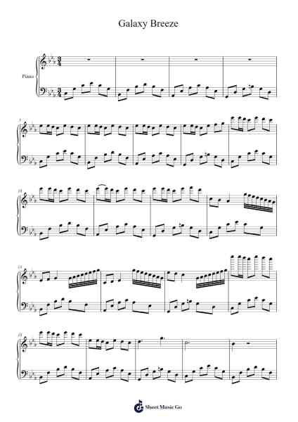 Galaxy Breeze Sheet Music by Erik Samuel Rubstein-Arr.Toddgail
