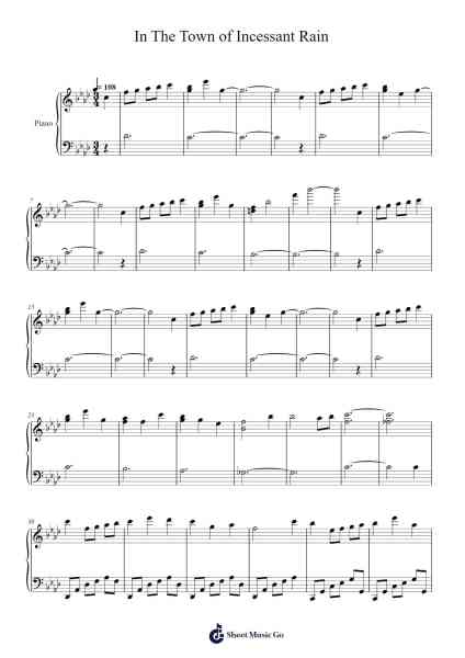 In The Town of Incessant Rain Sheet Music by Manack-Arr.Swinfred Clarkdiah