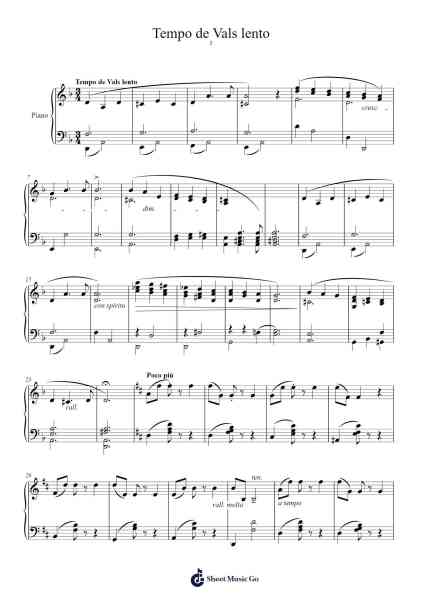 Valses poéticos - No.3, Tempo de Vals lento Sheet Music by Enrique Granados-Arr.Noahsweet