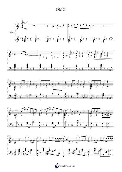 OMG Sheet Music by NewJeans-Arr.Lespenn