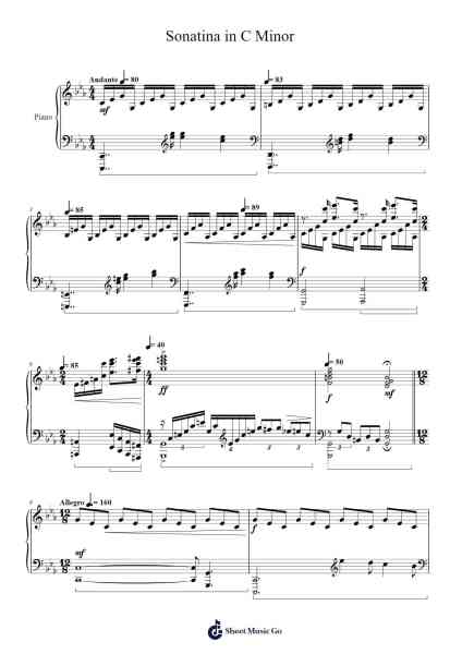 Sonatina in C Minor Sheet Music by Nicholas Locke-Arr.Wrightac Phimaud