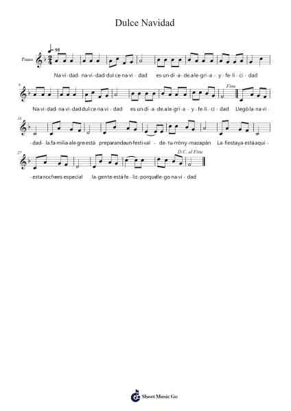 Dulce Navidad Sheet Music by undefined-Arr.Rhysboyce