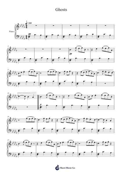 Ghosts Sheet Music by Nelwen Lynchscott-Arr.Felgrace