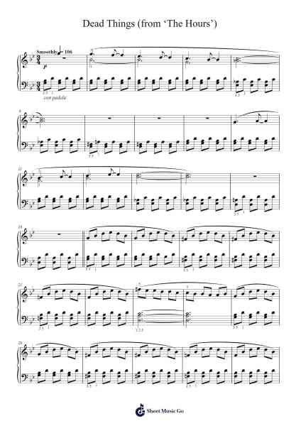 Dead Things Sheet Music by Blur-Arr.Greengrant Darvice