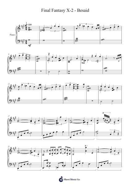 Final Fantasy X-2 - Besaid Sheet Music by Noriko Matsueda/Takahito Eguchi-Arr.Rexlin Clachad