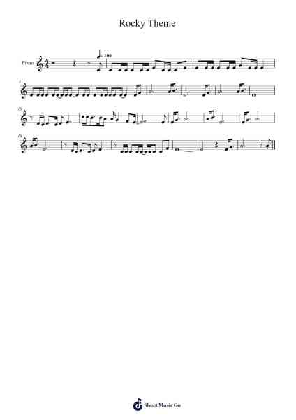Rocky Theme Sheet Music by Bill Conti-Arr.Dempbeau Leighstone