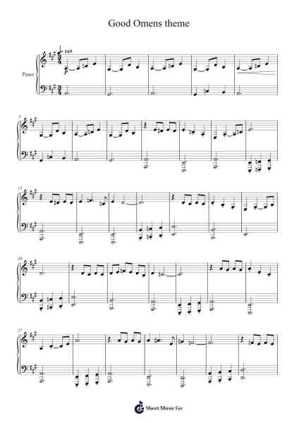 Good Omens theme Sheet Music by undefined-Arr.Jersoon