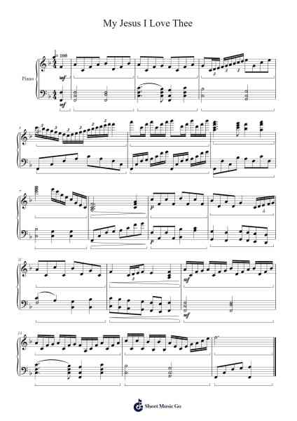 My Jesus I Love Thee Sheet Music by Admoniram J. Gordon-Arr.Joanreade Annlus