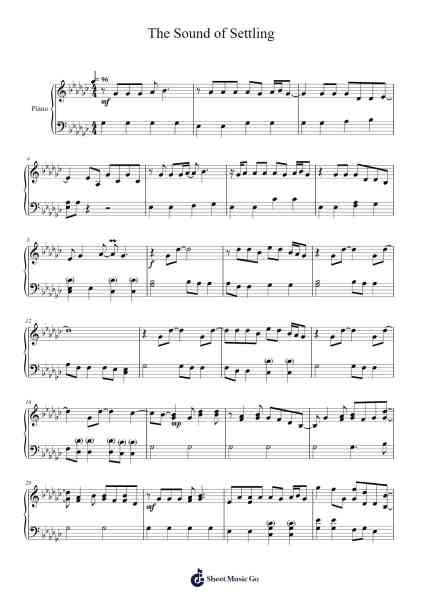 The Sound of Settling Sheet Music by Death Cab For Cutie-Arr.Roxantab Mushaw